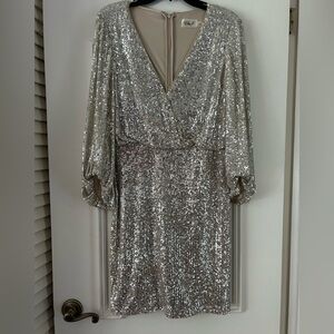 Eliza J Elegant Cream Dress